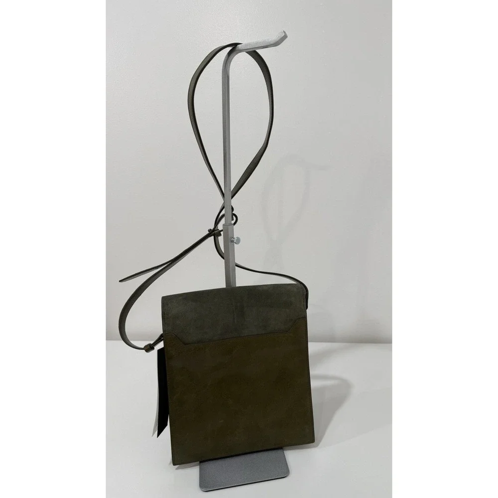 NWT HALSTON HERITAGE Olive Suede Messenger Bag